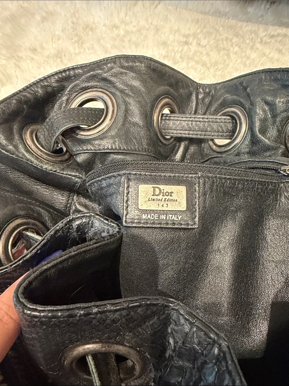 Dior Limited Edition Cannage Python Bag